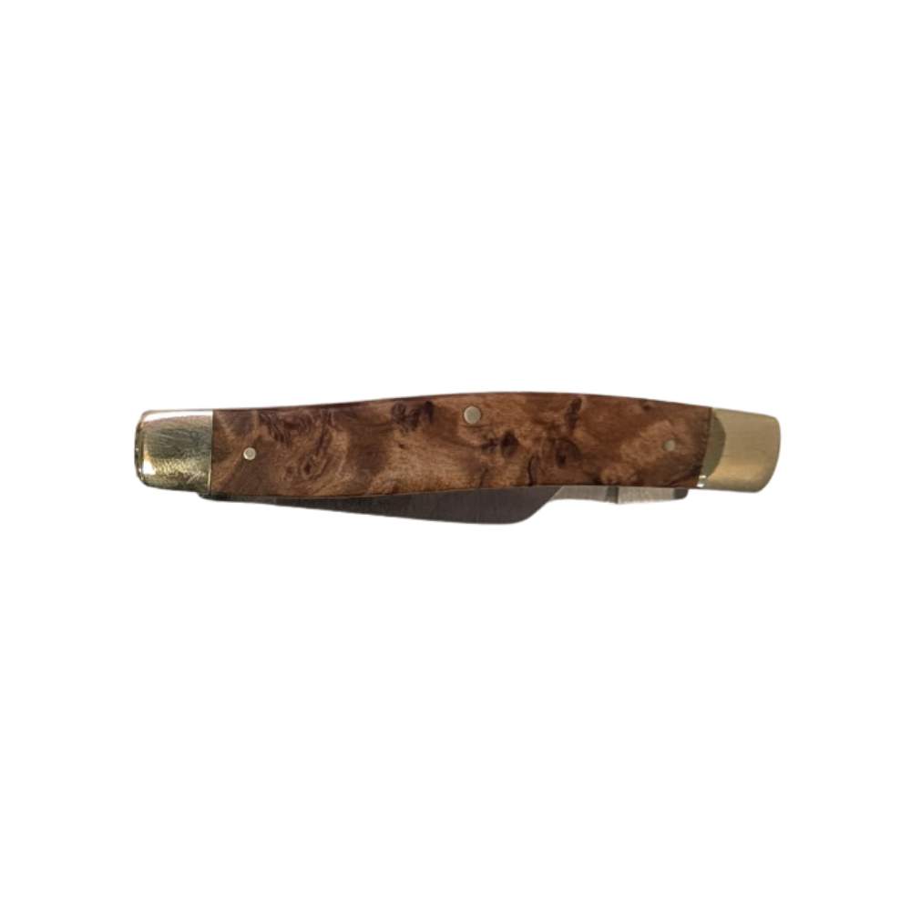 Sicut Traditional Stockman Knife Burlwood Handle