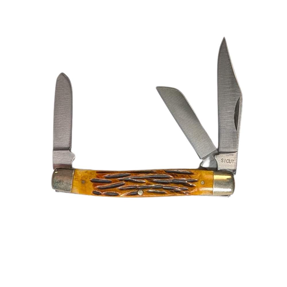 Sicut Traditional Stockman Knife Bone Handle