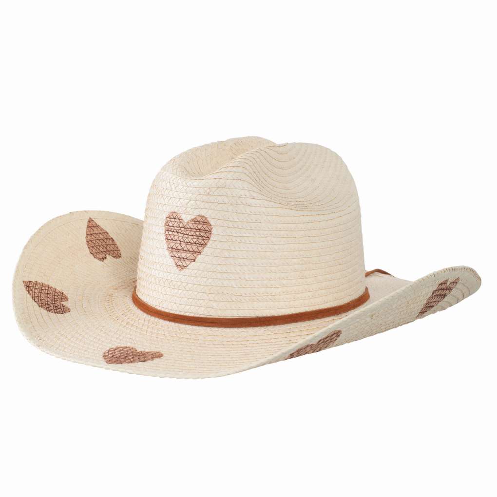 Sunbody Cattleman Kids Brown Hearts