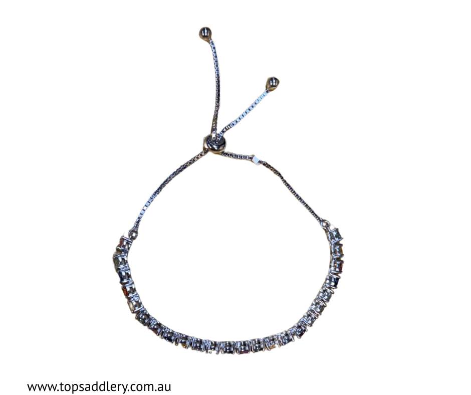 S&amp;S Lariat Bracelet Facet Multi Saphire Gemstone