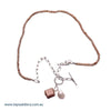 S&amp;S Peach Moonstone Chain Fob Necklace