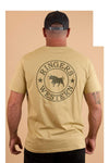 Ringers Western Mens Signature Bull Tee Pale Olive/Military Green