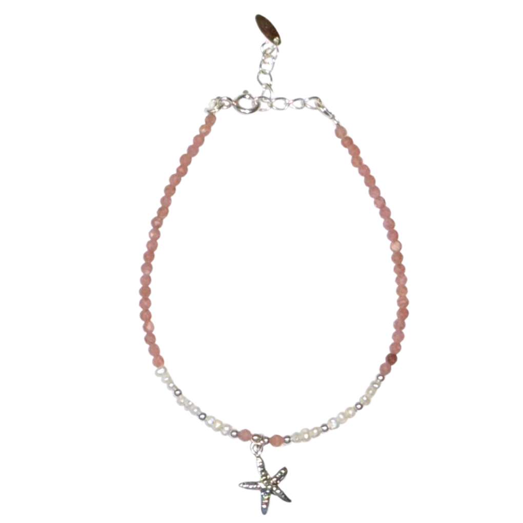 S&S Rhodenite Bracelet With Starfish