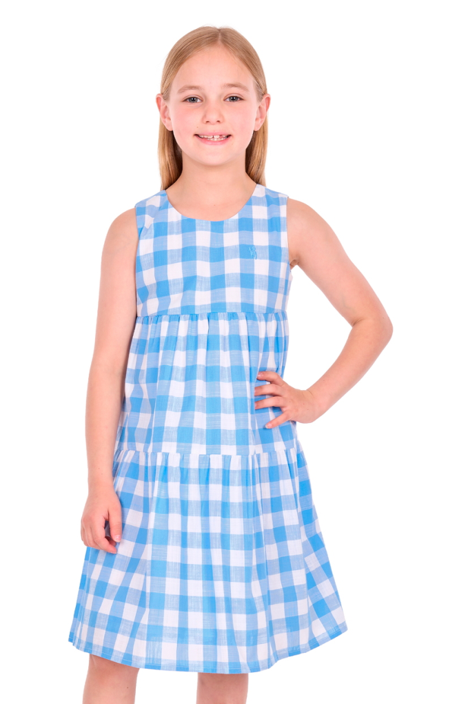 Thomas Cook Girls Amity Check Sleeveless Dress
