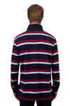 Thomas Cook Mens Rick Striped 1/4 Zip Rugby