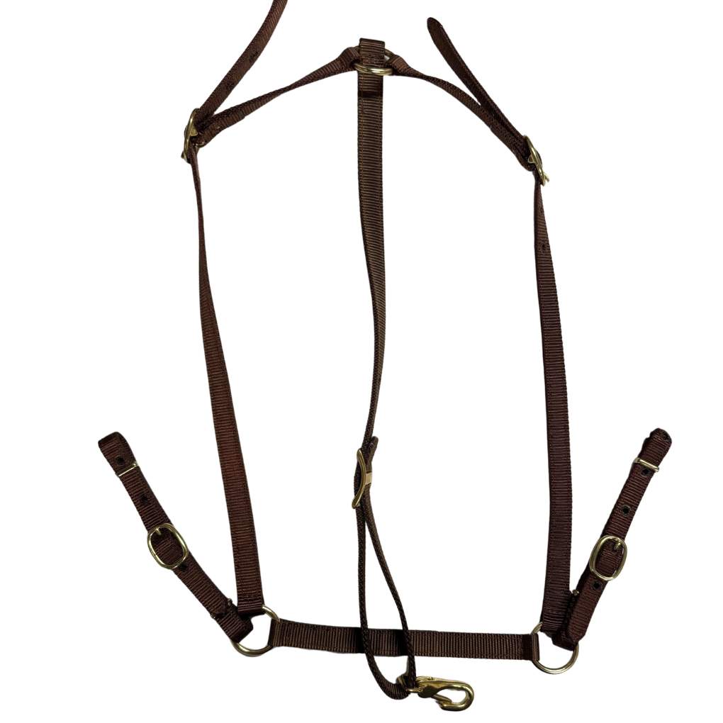 Tts Breastplate Stockmans Polywebbbing With Brass Fittings