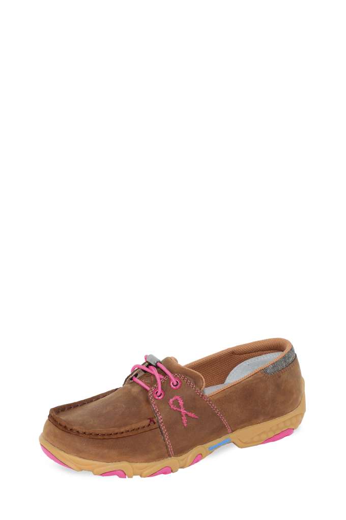 Twisted X Ladies Pink Ribbon Cellstretch Elastic Tie Moc