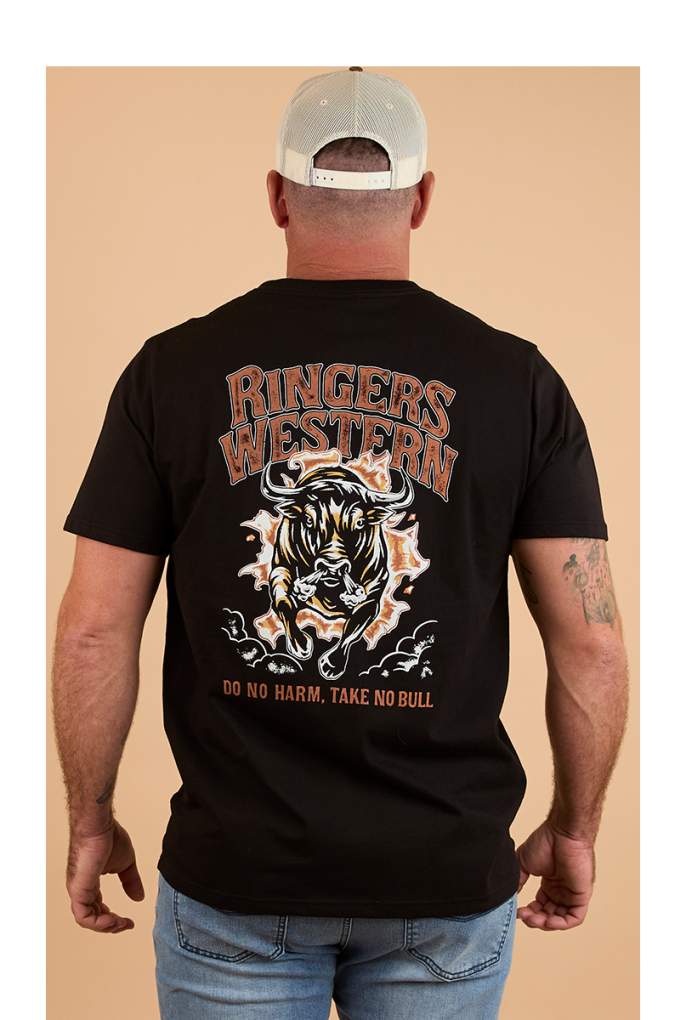 Ringers Western Mens Do No Harm Take No Bull Tee