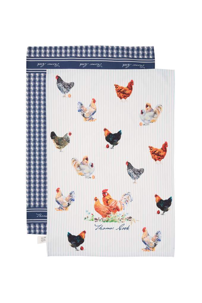 Thomas Cook Tea Towels Chicken 2 Pack