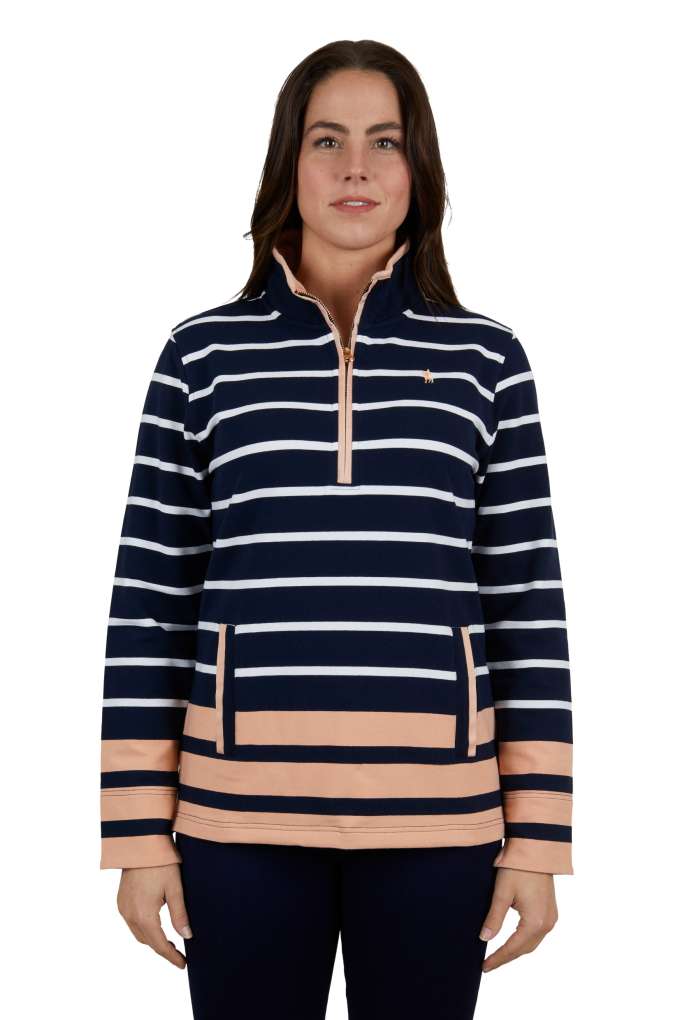 Thomas Cook Ladies Andorra Stripe Zip Rugby