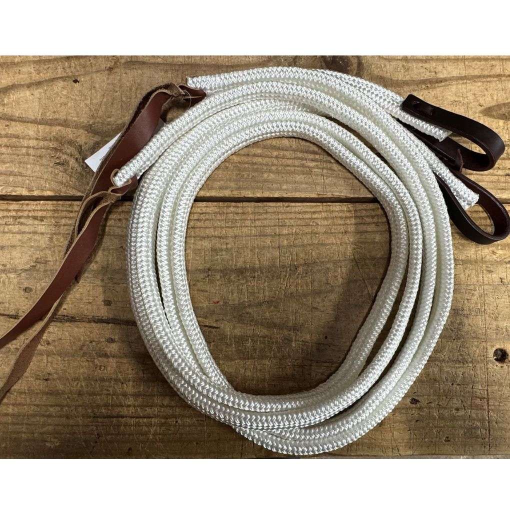 Toprail Flat Braid Campdraft Split Reins With Slopper Straps 6"6"