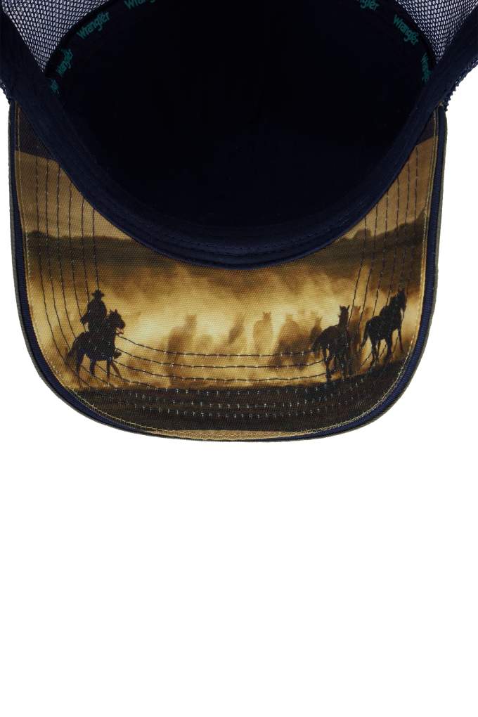 Wrangler Mens Dwayne High Profile Trucker Cap