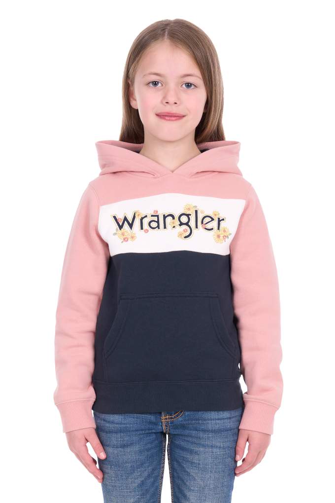 Wrangler Girls Brooke Hoodie Rose/Navy
