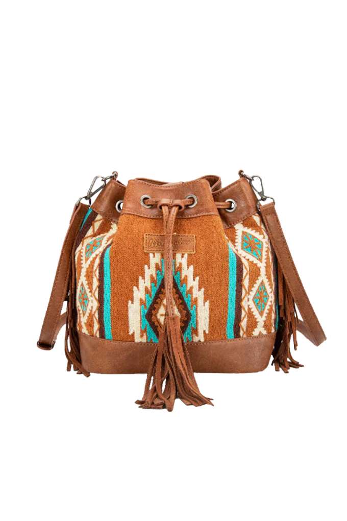 Wrangler Maya Aztec Bucket Bag Tan