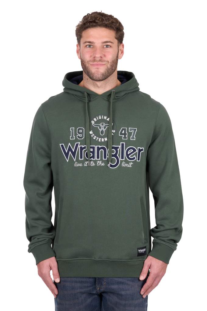Wrangler Mens Glen Hoodie Cypress