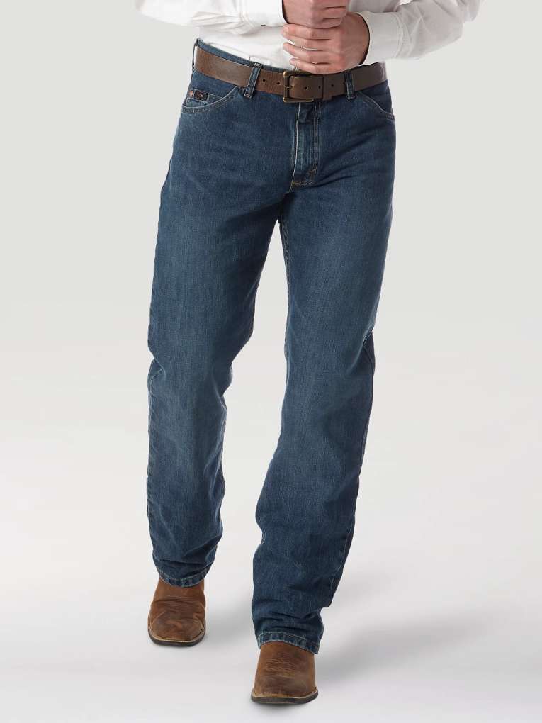 Wranglers Mens 20X Comp Relaxed Jeans Riverwash