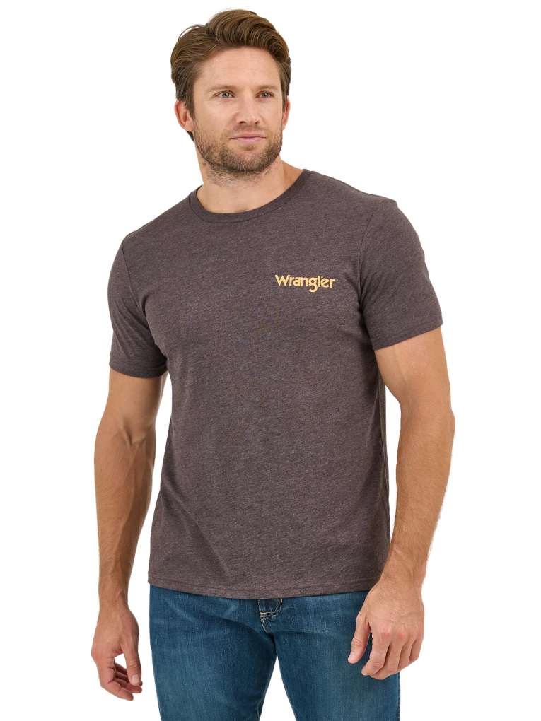 Wrangler Mens Mountain Rider Tee Ganache Heather