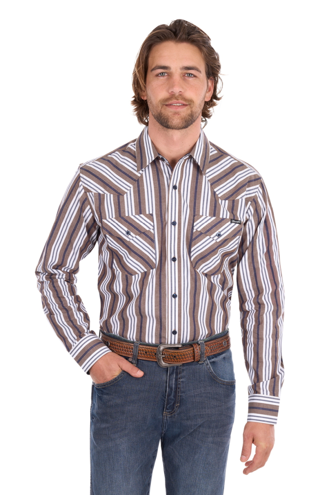 Wrangler Mens Eli Stripe Shirt