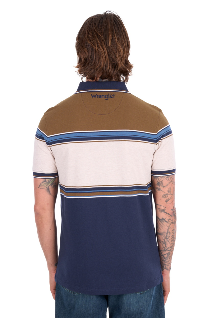 Wrangler Mens Daniel Stripe Polo