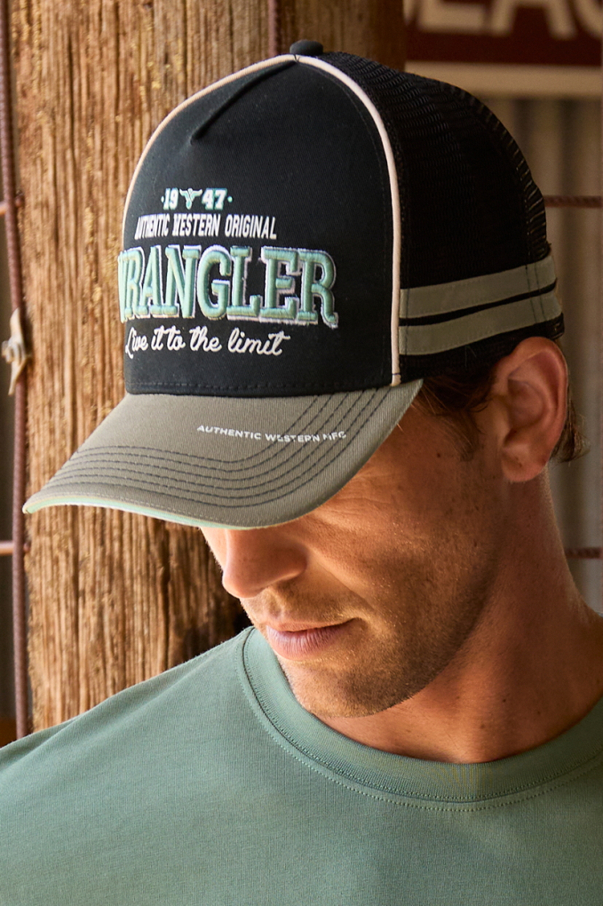 Wrangler Layton HP Trucker Cap Black/Sage
