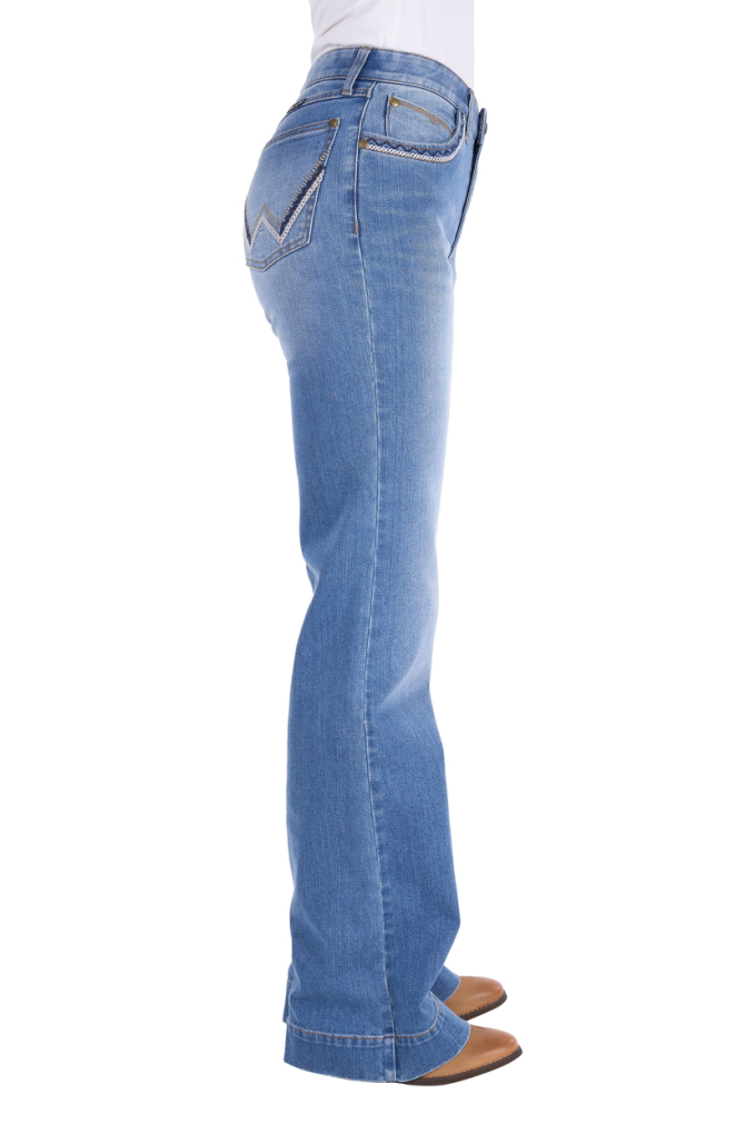 Wrangler Ladies Margo Willow Kora Blue Trouser Jean