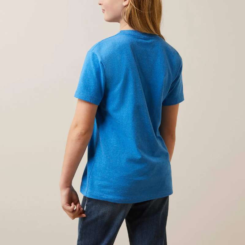 Ariat Girls Bronco Betty Tee Sea Blue Heather