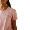 Ariat Girls Real Cool Cow Tee Coral Blush