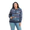 Ariat Ladies All Over Print Chimayo Hoodie New Mexico Navy