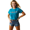 Ariat Ladies Real Boot Kickin Logo Tee Exotic Plume