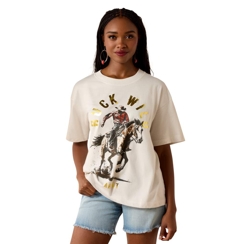 Ariat Ladies Buck Wild Tee Natural
