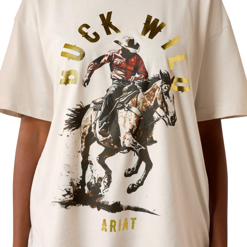Ariat Ladies Buck Wild Tee Natural