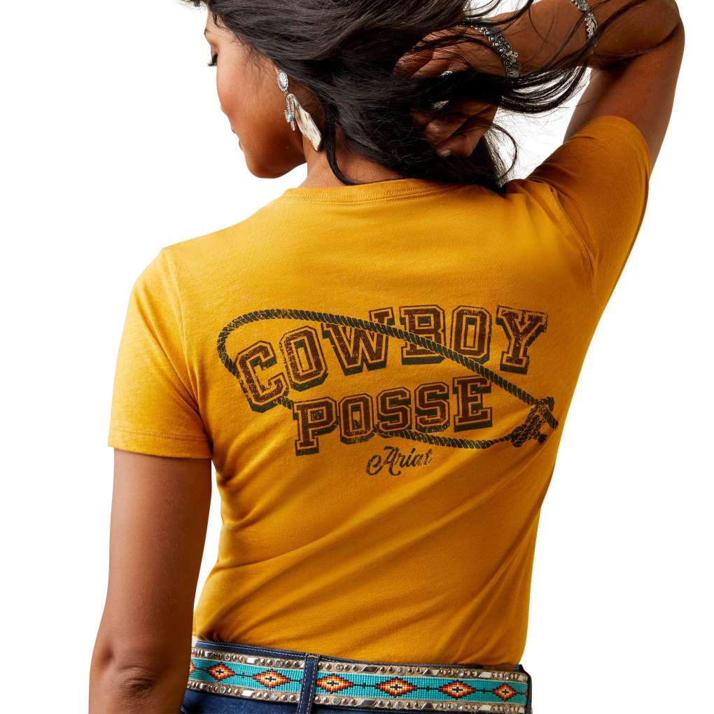 Ariat Ladies Cowboy Posse Tee Buckhorn Heather