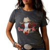 Ariat Ladies Cow Girl Tee Charcoal Heather