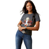 Ariat Ladies Cow Girl Tee Charcoal Heather