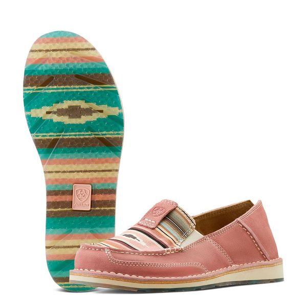 Ariat Ladies Cruiser Azalea Suede Baby Pink Serape