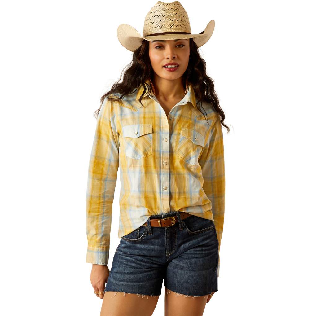 Ariat Ladies Daisy Snap Honey Bee Plaid Shirt