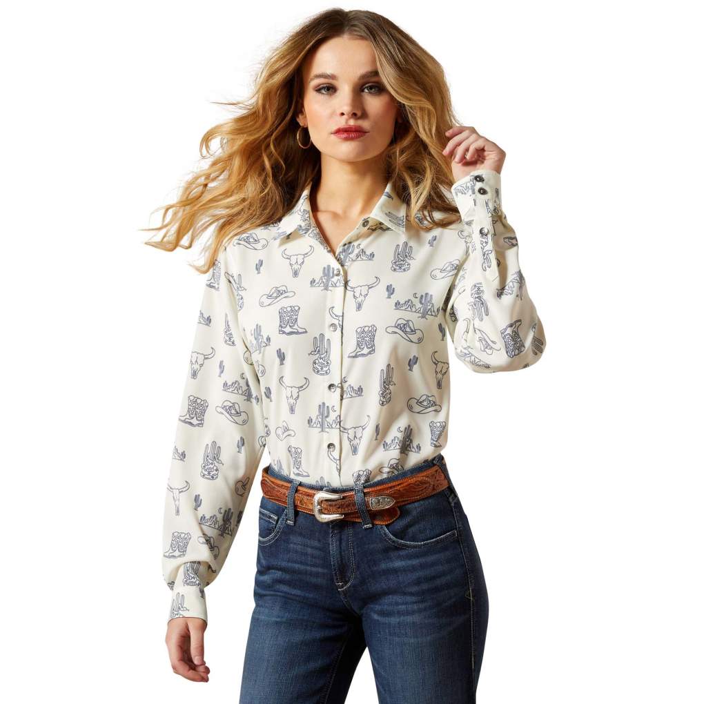 Ariat Ladies Homestyle Shirt Deserted Print