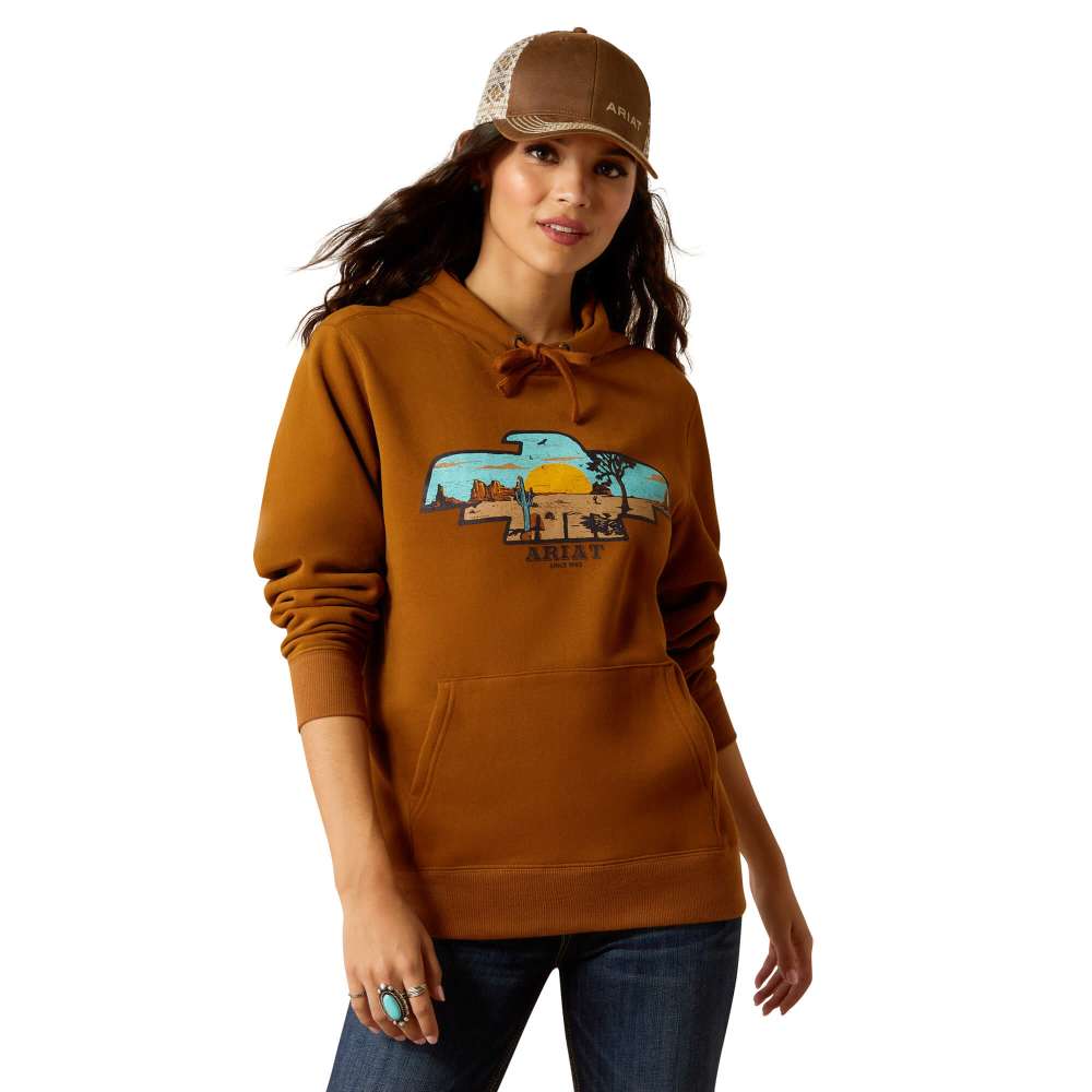 Ariat Ladies Horizon Hoodie Chestnut Horse