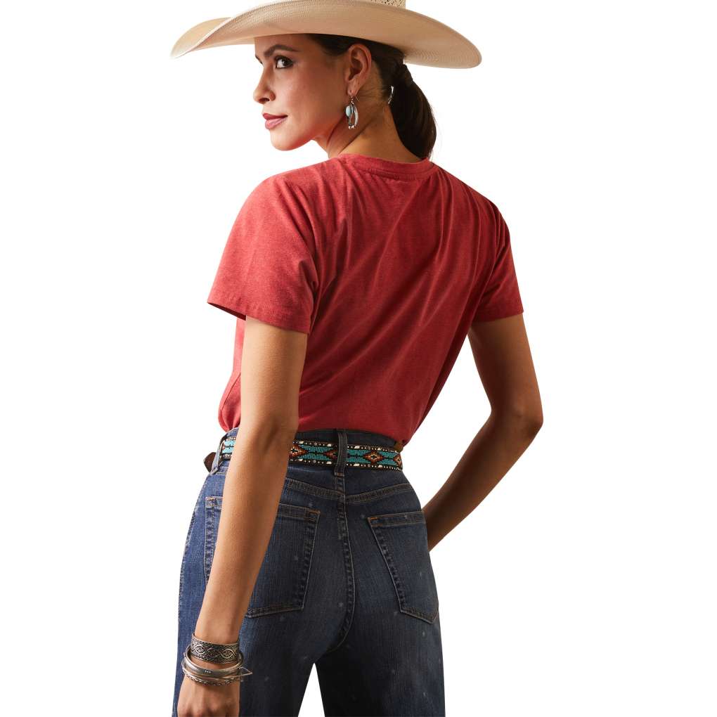 Ariat Ladies Real Horizon Tee Aura Orange Heather