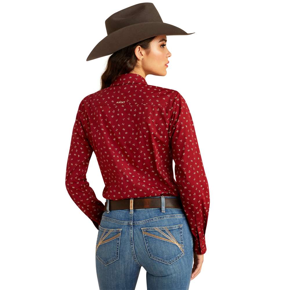Ariat Ladies Kirby Stretch Cattle Brand Shirt