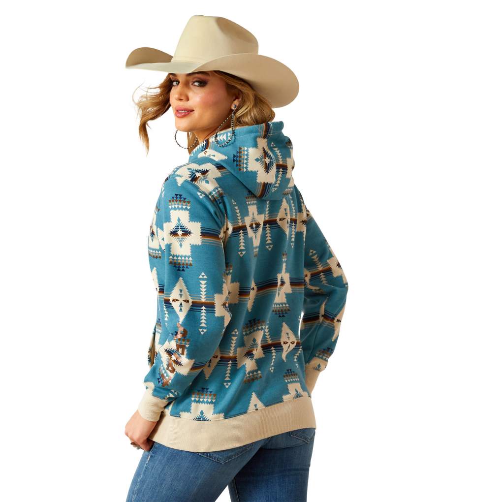 Ariat Ladies Logo Printed Hoodie Agave SW Print