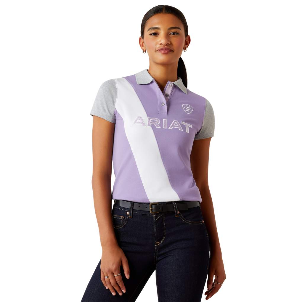 Ariat Ladies Taryn Polo Chalk Violet/Orchid Bloom