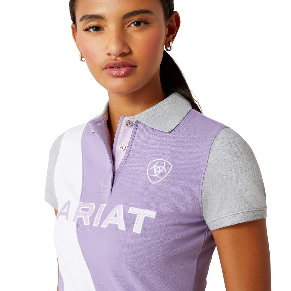 Ariat Ladies Taryn Polo Chalk Violet/Orchid Bloom