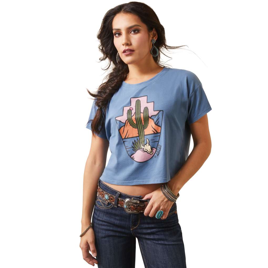 Ariat Ladies Treasure Tee Copen Blue