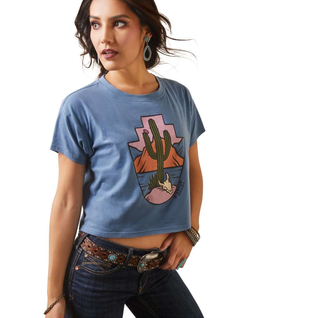 Ariat Ladies Treasure Tee Copen Blue