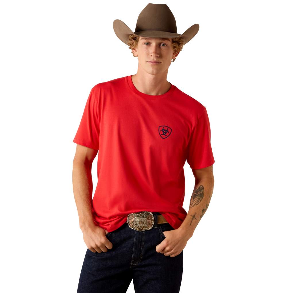 Ariat Mens Chinelos Hex Tee Mars Red