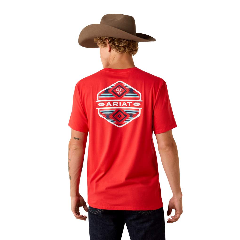 Ariat Mens Chinelos Hex Tee Mars Red