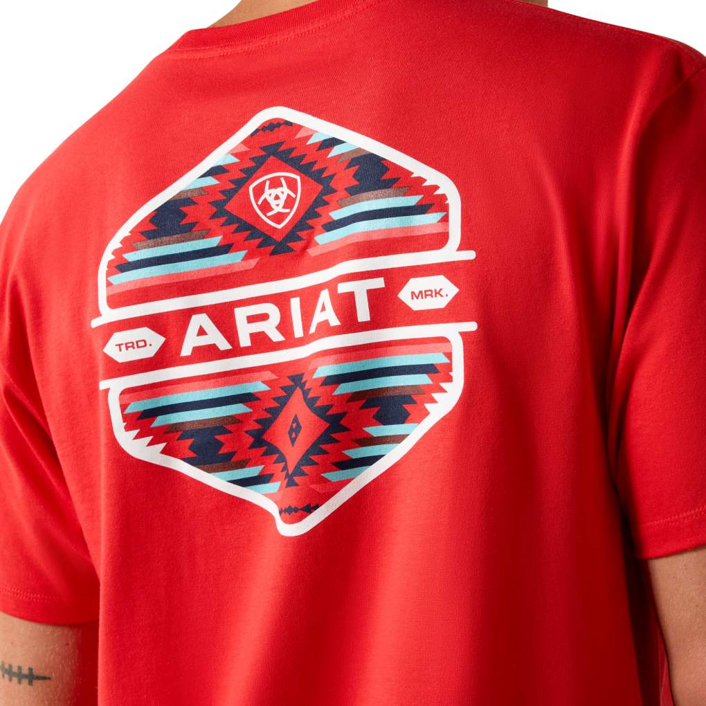 Ariat Mens Chinelos Hex Tee Mars Red
