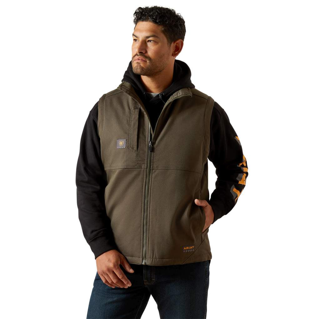 Ariat Mens Rebar Duracanvas Vest Earth