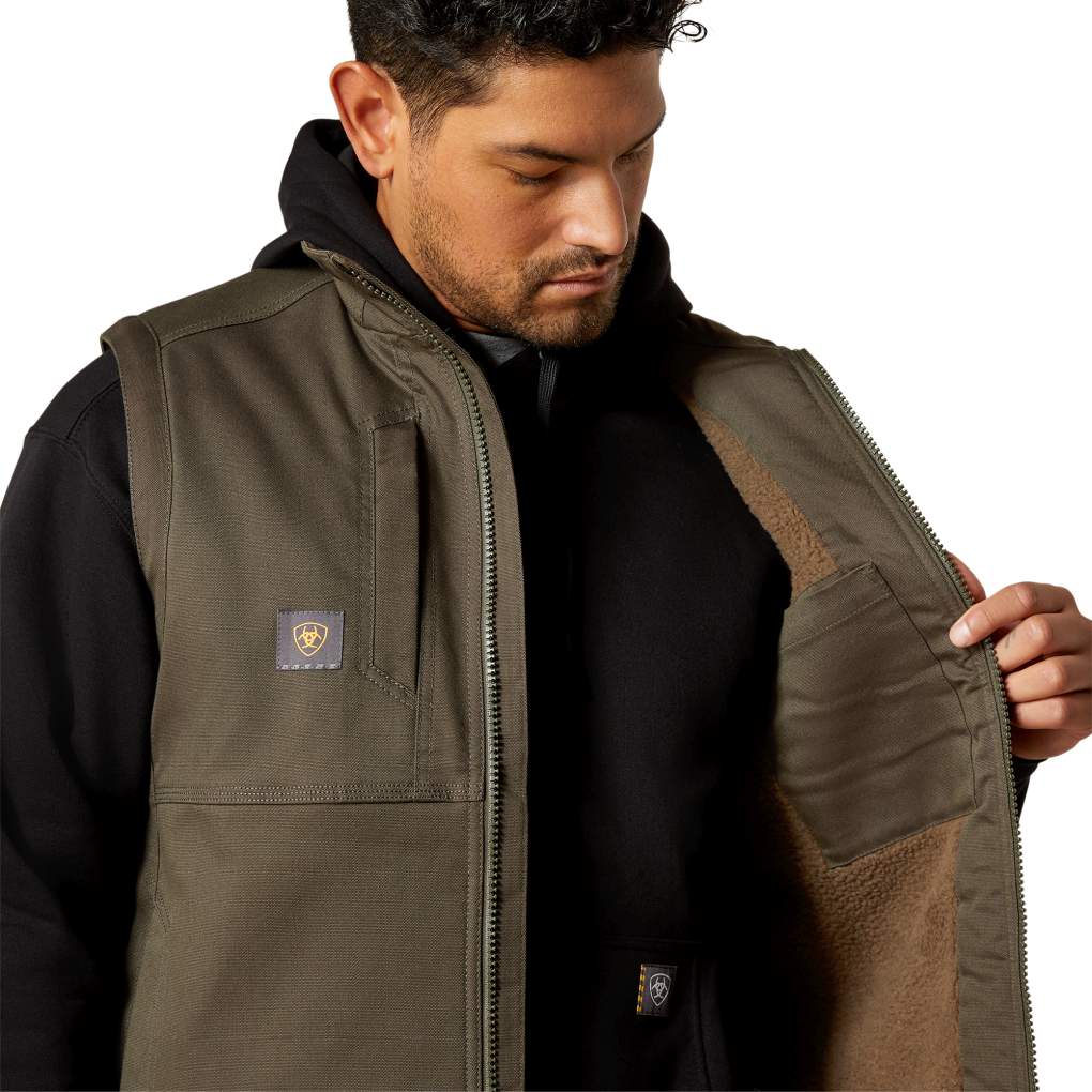 Ariat Mens Rebar Duracanvas Vest Earth